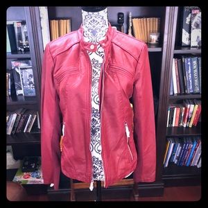 Express Red (minus the) Leather jacket